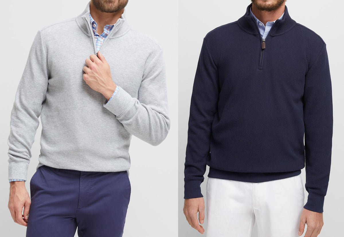 Blazer Russell 1/2 Zip Textured Knit (4498722553993)