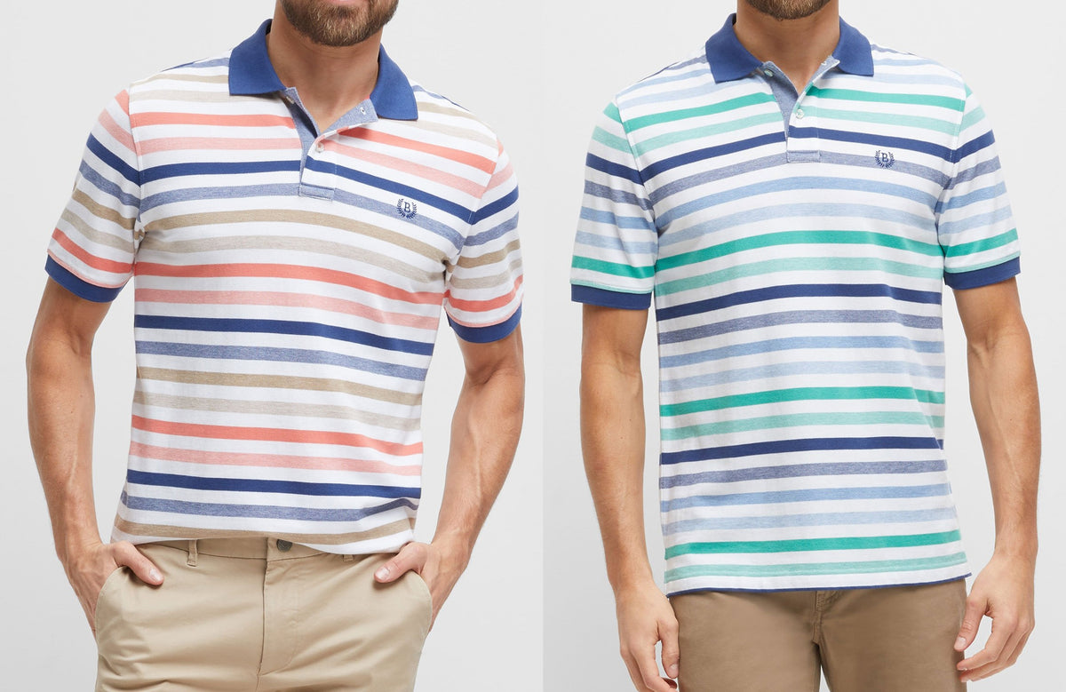 Blazer Eli Stripe Pique Polo (4498844680329)