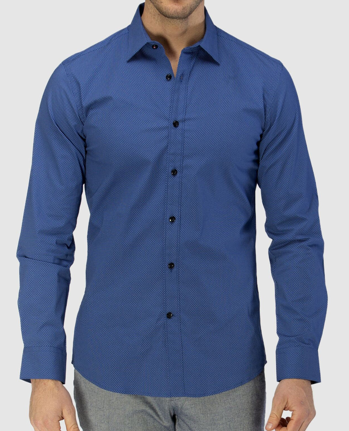 Brooksfield Career Square Print Shirt (4498823577737)