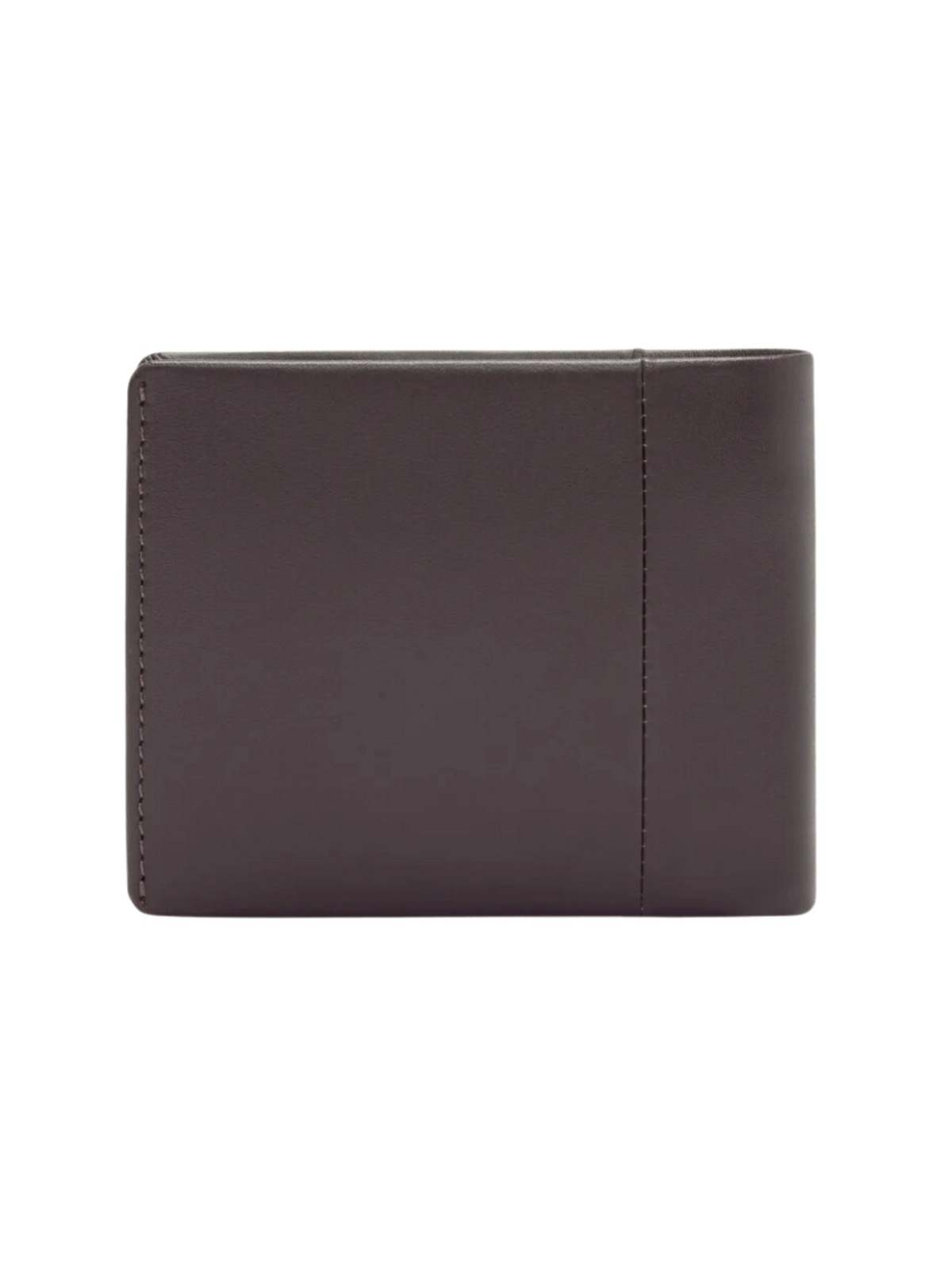 The RM Williams Wallet with Coin Pocket is a closed, dark brown yearling leather bi-fold wallet with minimal stitching and a smooth, simple design, displayed against a plain white background.