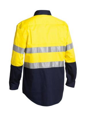 Bisley Taped Hi Vis Closed Front Cool Lightweight Shirt