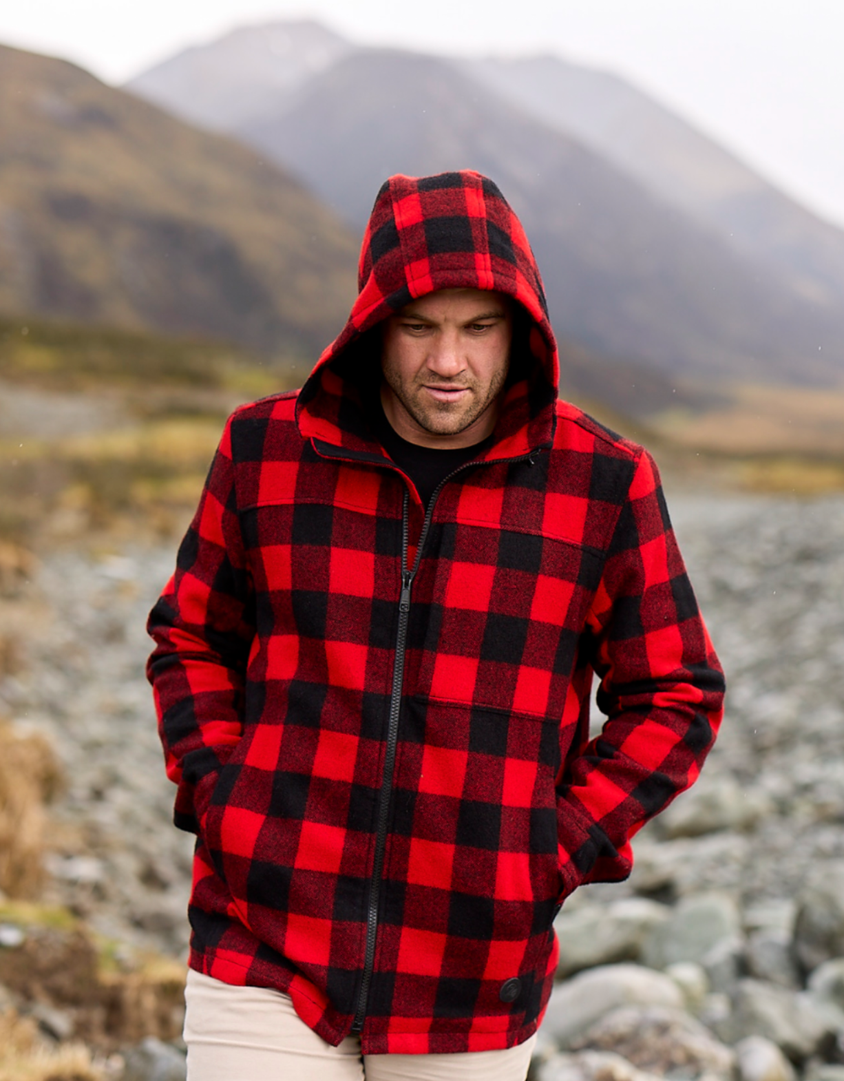 Swanndri men's hudson wool hoody hotsell