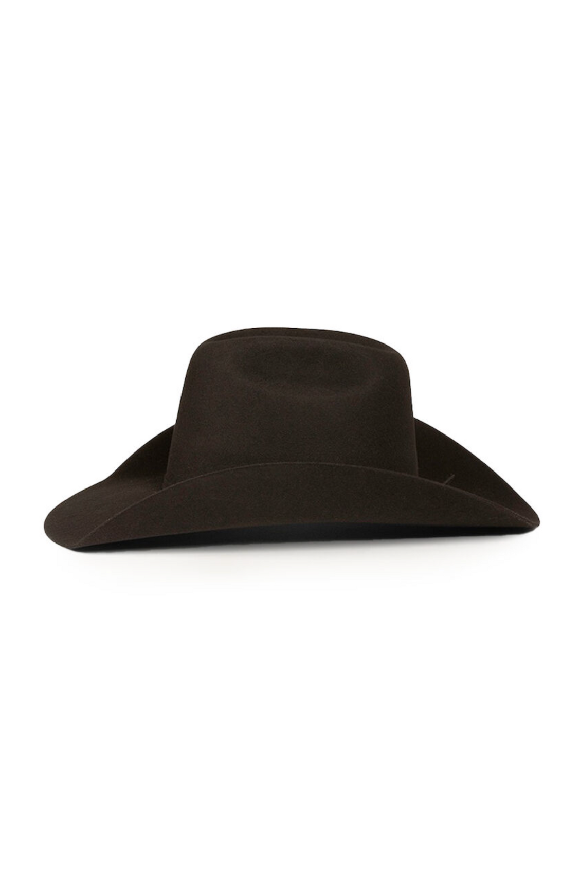 The Ringers Western Drafter Wool Hat is a wide-brimmed, dark brown felt hat with a high crown, shown against a white background.
