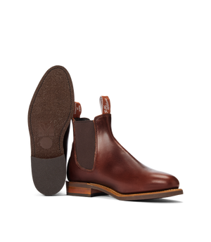 RM Williams Moriarty Rubber Sole Boot Mid Brown Mainstreet