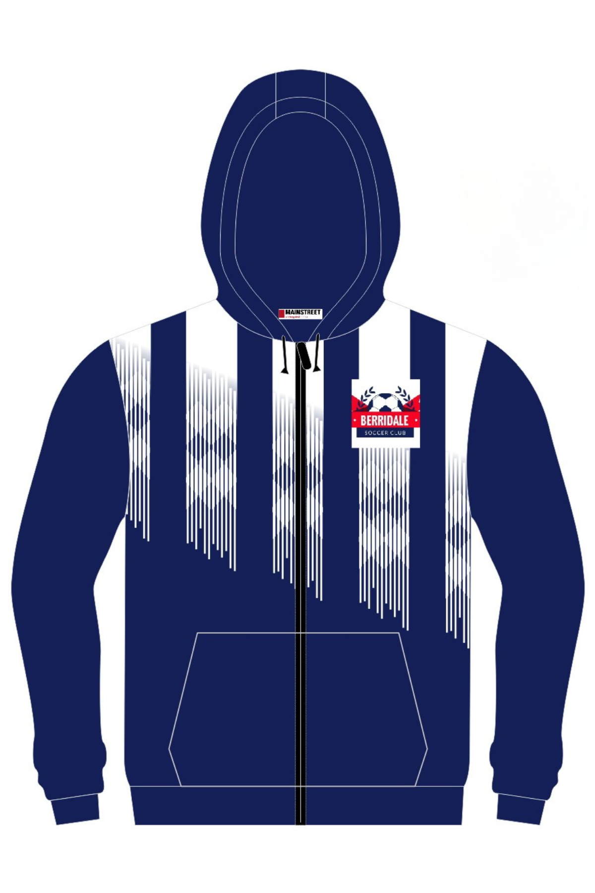 Berridale Football Club Kids Full Zip Polar Fleece Hoodie