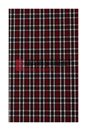 The Bisley Countryman Shirt features a classic tartan design with red, black, and white plaid stripes, made from a comfortable polyester/cotton blend.