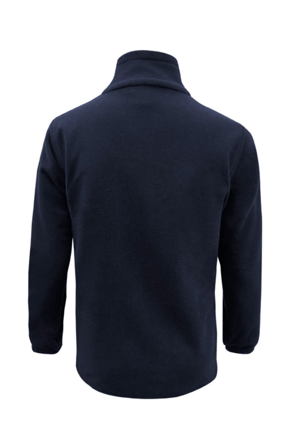 The Biz Collection Plain Micro Fleece Jacket is a long-sleeved black jacket shown from the back, with a high collar and no visible logos or patterns—offering classic style and dependable warmth.