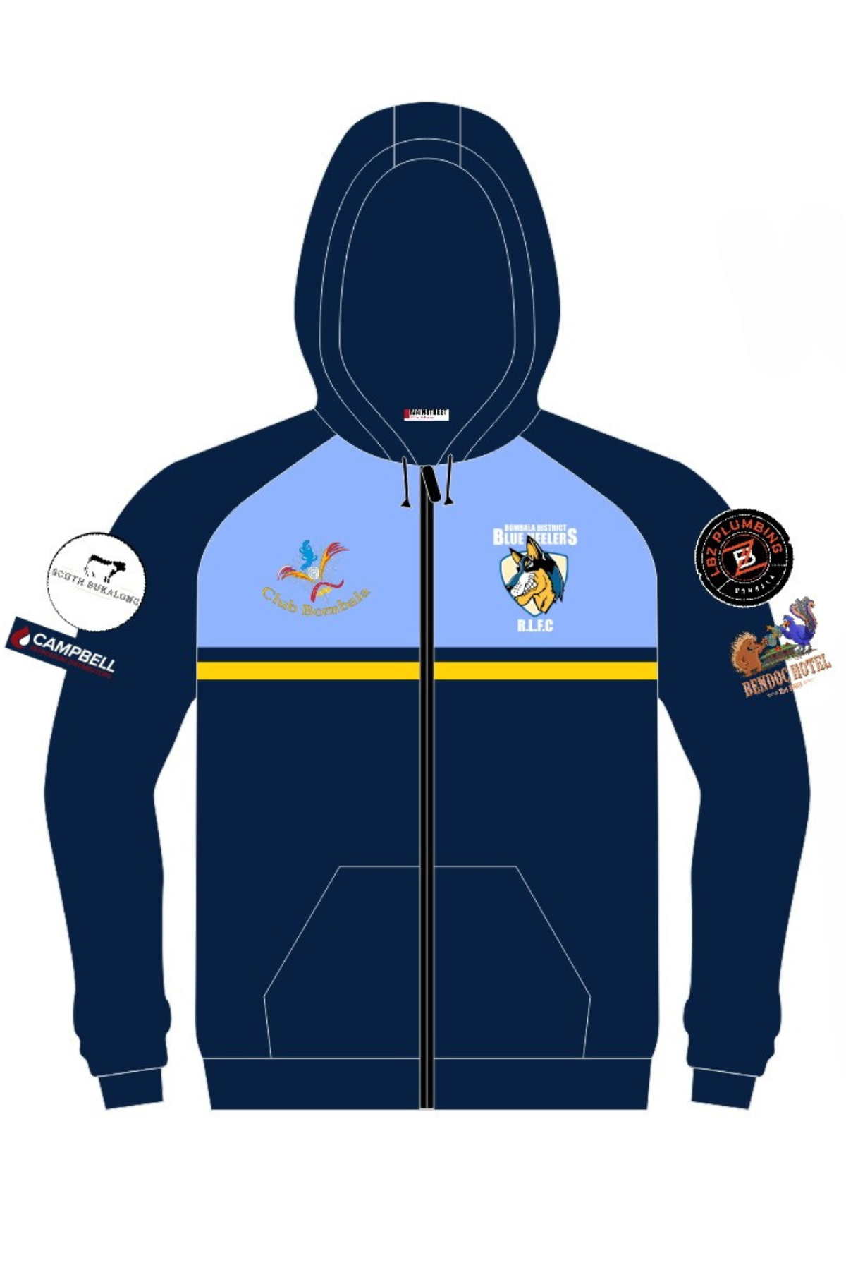 Bombala Blue Heelers Full Zip Polar Fleece Hoodie ** PRE-ORDER**