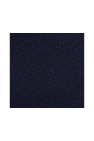 Explore the Bruton Jesse Trouser, a slim-fit suit pant in dark blue textured fabric with a fine check and subtle grid pattern, ideal for formal occasions.