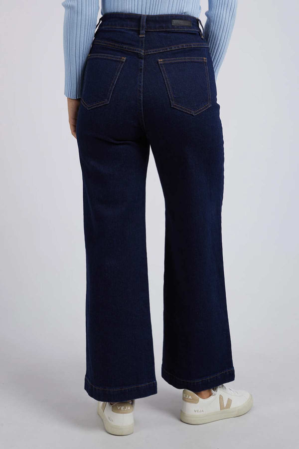 Foxwood Sarah Wide Leg Jean Washed Black