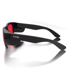 SafeStyle Fusions Matte Black Frame Mirror Red Polarised Lens