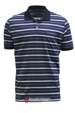 Back Bay Mercerised Cotton Stripe Polo Shirt