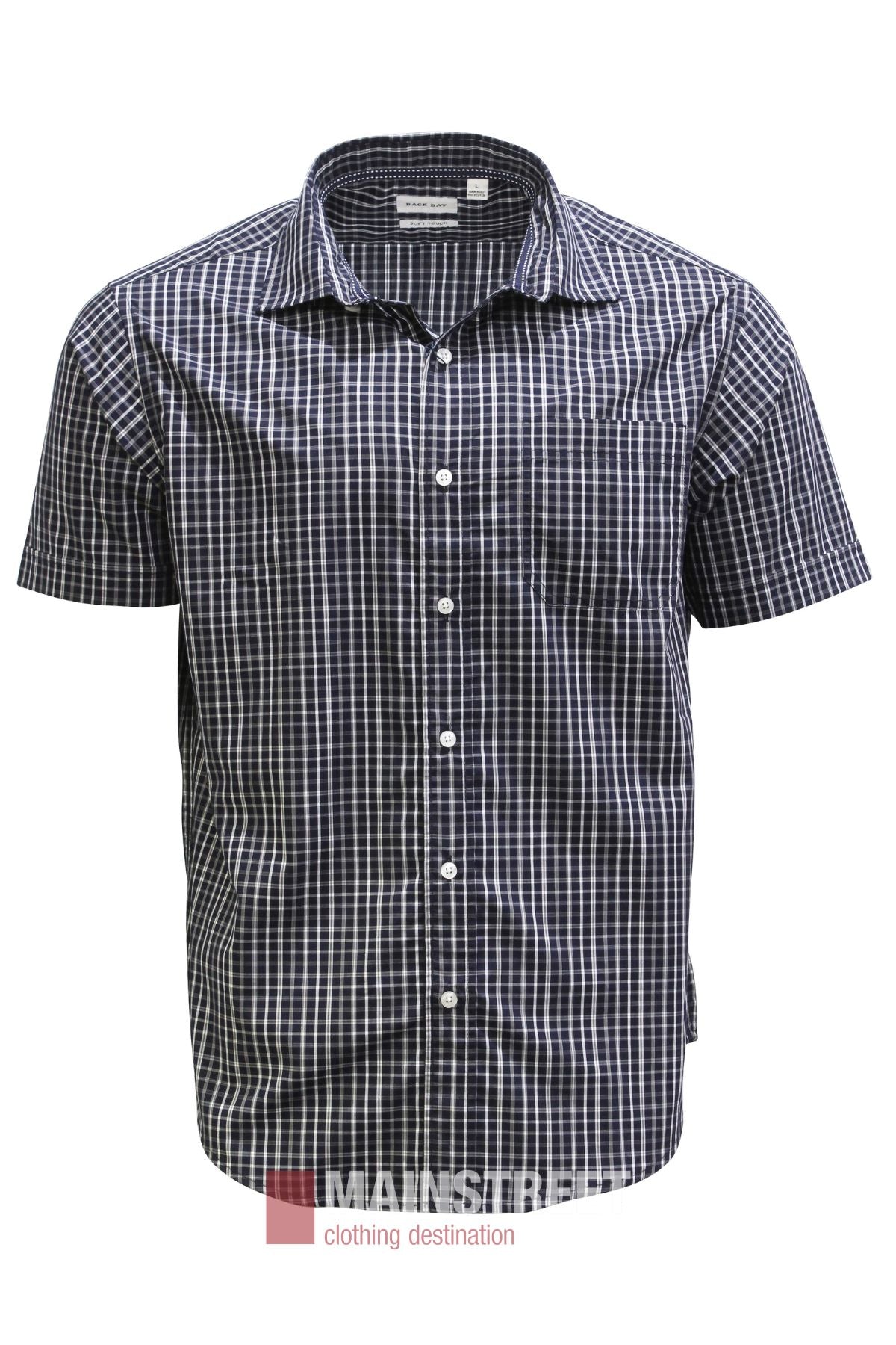 Back Bay Bamboo Soft Touch Check Short Sleeve Shirt