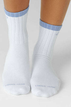 Lorna Jane Goal Line Sports Crew Socks