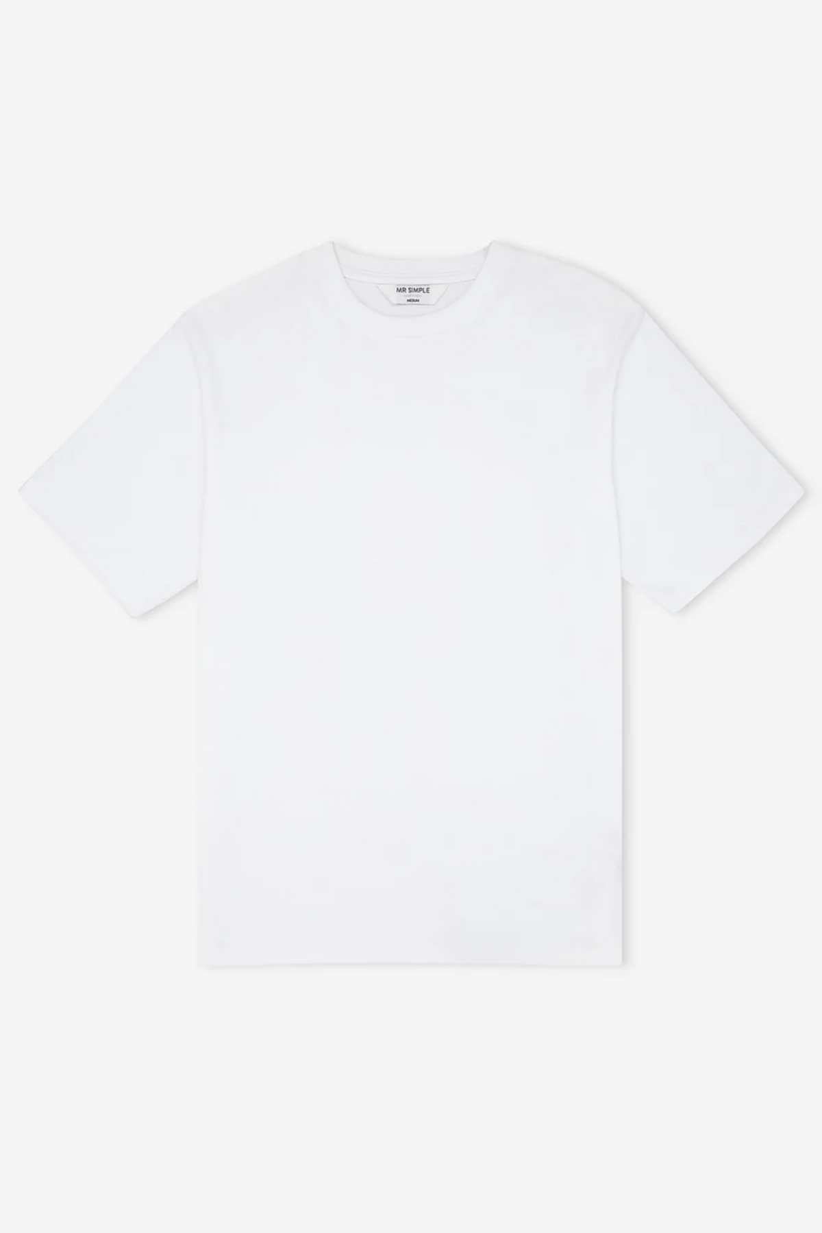 Experience unparalleled comfort with the Mr Simple Heavy Weight Tee, a plain white short-sleeve T-shirt crafted from 100% organic cotton.