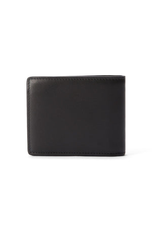 The RM Williams Bi Fold Wallet with Pocket is crafted from smooth, closed full-grain leather and features RFID protection, shown against a plain white background.