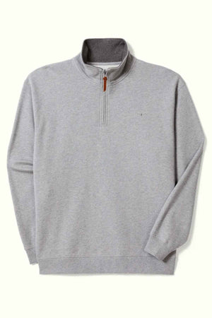 RM Williams Mulyungarie Fleece in the colour Grey Marle. Front view of jumper