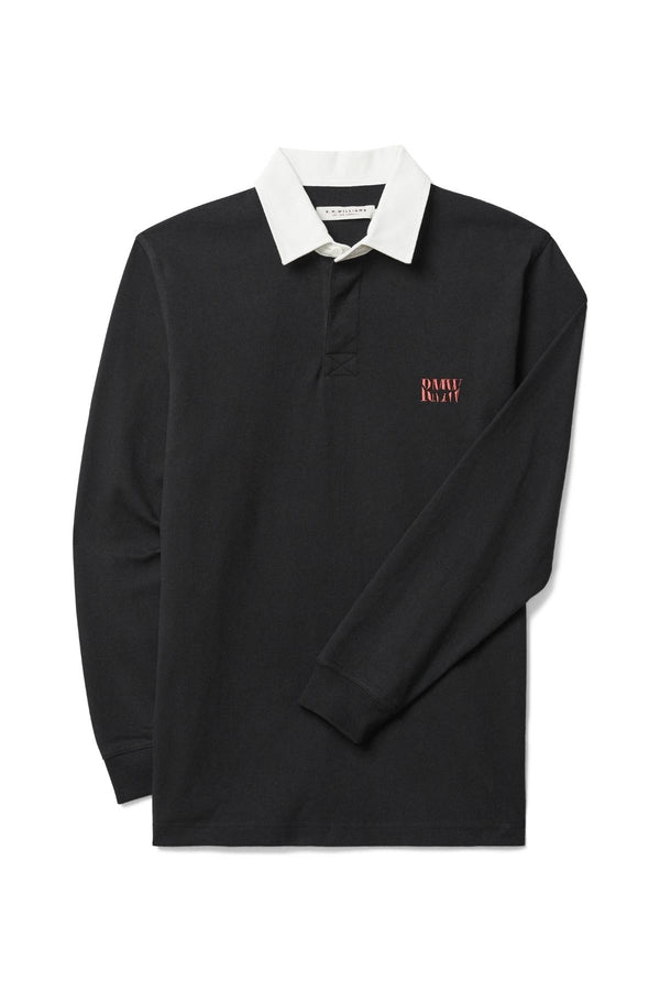 トップス Belvet rugby shirt Black M Striped Rugby Shirt – BELVET