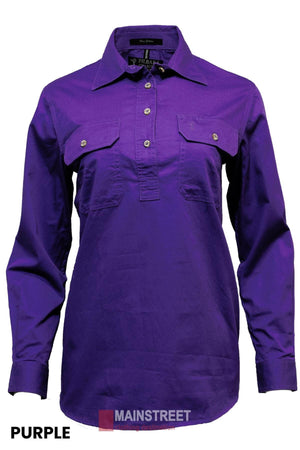 Ritemate Ladies Pilbara Long Sleeve Closed Front Shirt