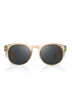 SafeStyle Cruisers Champagne Frame sunglasses with polarised lenses and UV400 protection, shown on a white background.