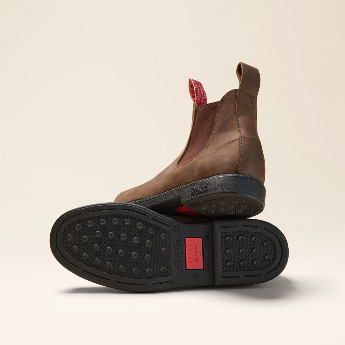 Rossi Booma 607 Brown Leather Chelsea Ankle Boot Available in Various Sizes
