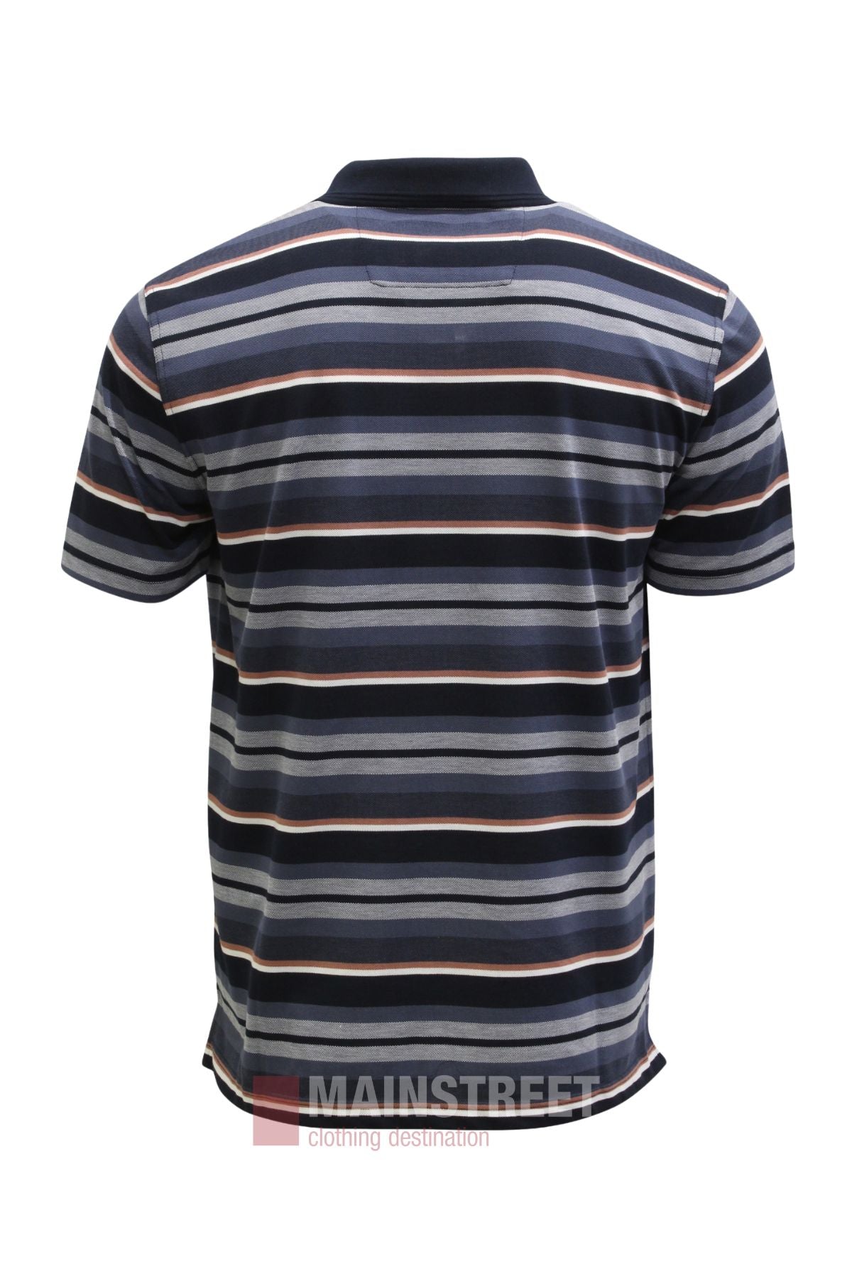 Blue Horizon Stripe Polo Shirt