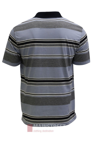 Blue Horizon Stripe Polo Shirt