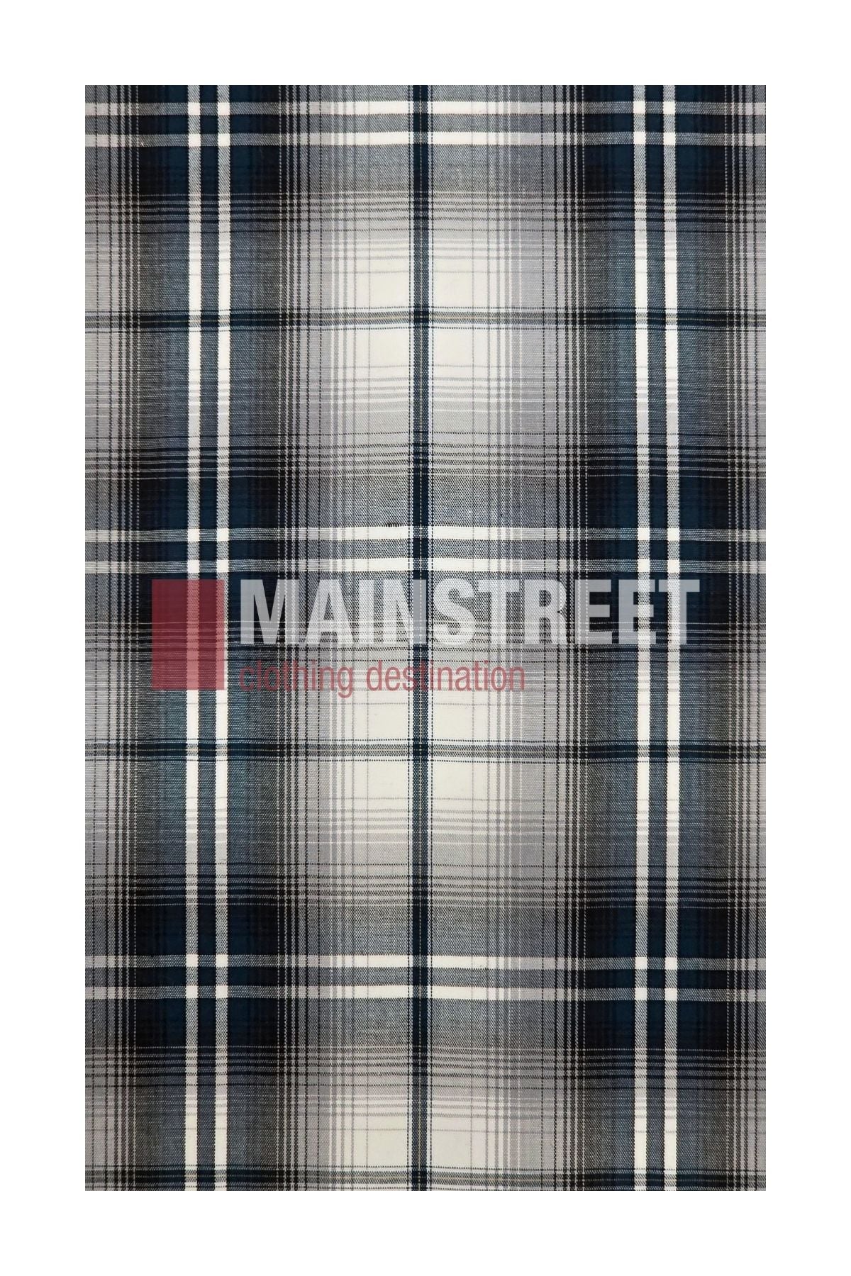 Dark blue, black, and white plaid pattern background with the words “Bisley Western Shirt” printed in large bold letters across the center, evoking the timeless look of a classic Western Shirt crafted from a durable polyester cotton blend.