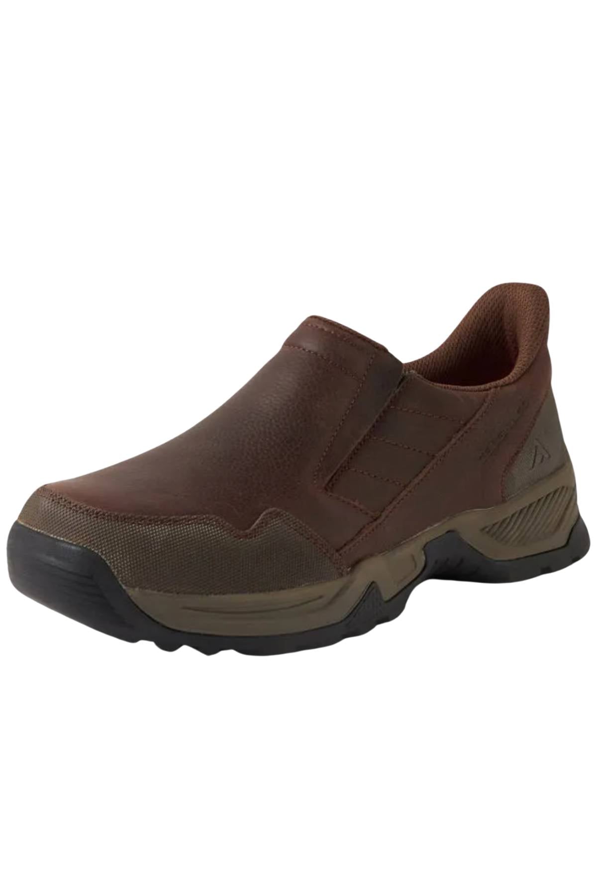 The Colorado Joao Casual Shoe is a brown slip-on featuring a rugged Sure Grip Outsole, reinforced toe, and subtle stitching, designed for durability and outdoor wear.