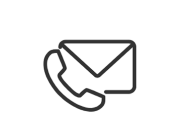 Contact Us Icon of telephone on top of envelope