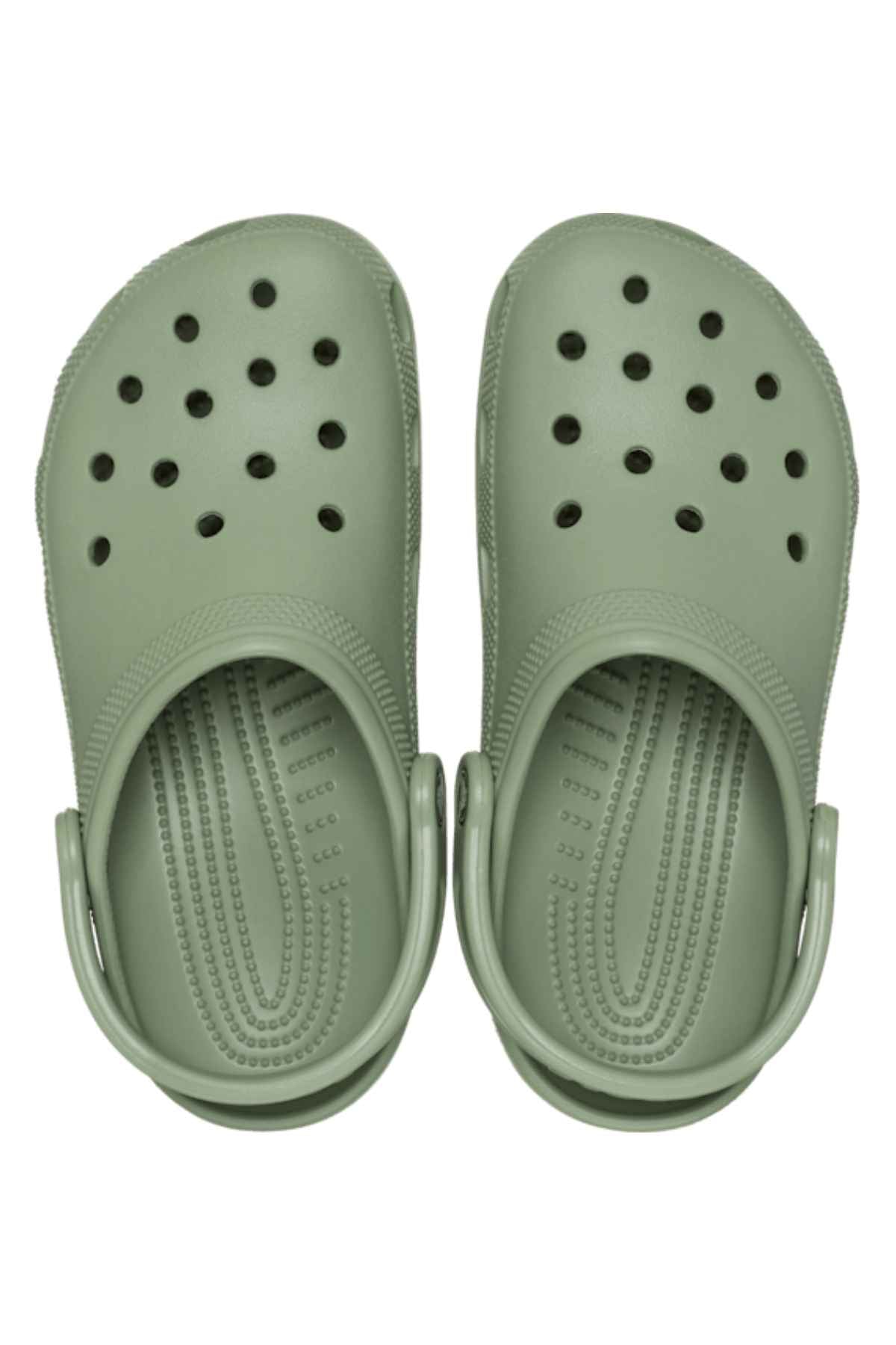 Crocs Classic Clog - Moss - top view of a pair of crocs