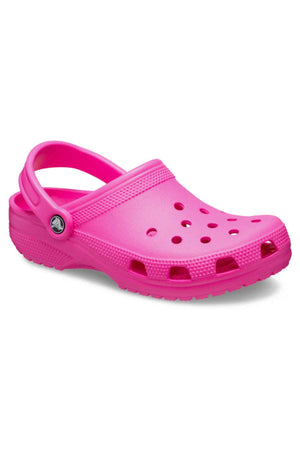 Crocs Classic Kids Clog - Pink Crush - angled picture of one croc