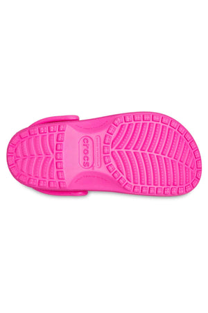 Crocs Classic Kids Clog - Pink Crush - bottom view of one croc