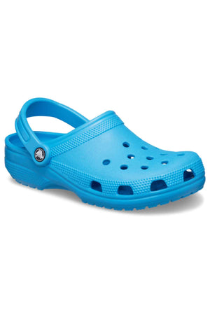 Crocs Classic Kids Clog - Venetian Blue - angled picture of one croc