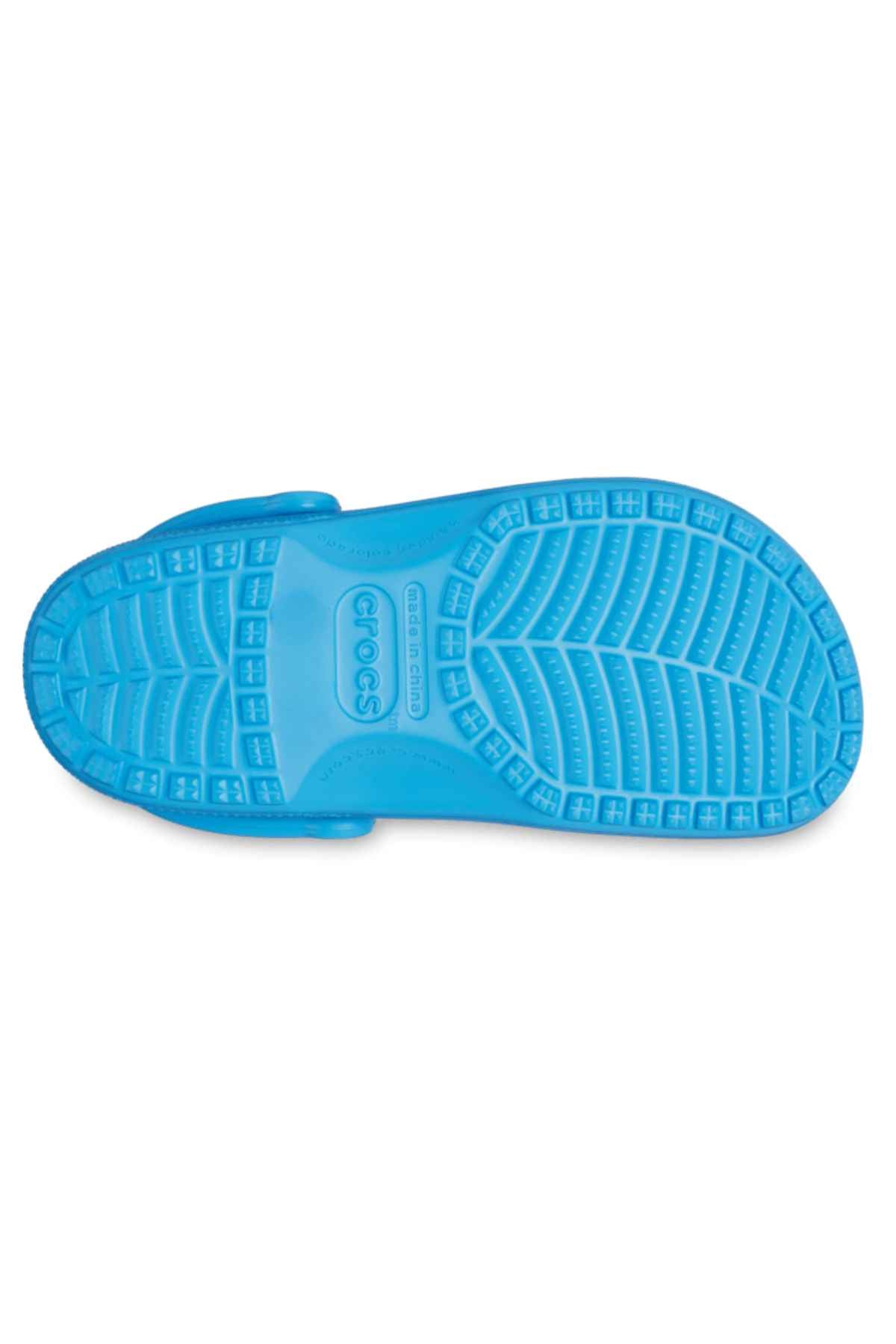 Crocs Classic Kids Clog - Venetian Blue - bottom view of one croc