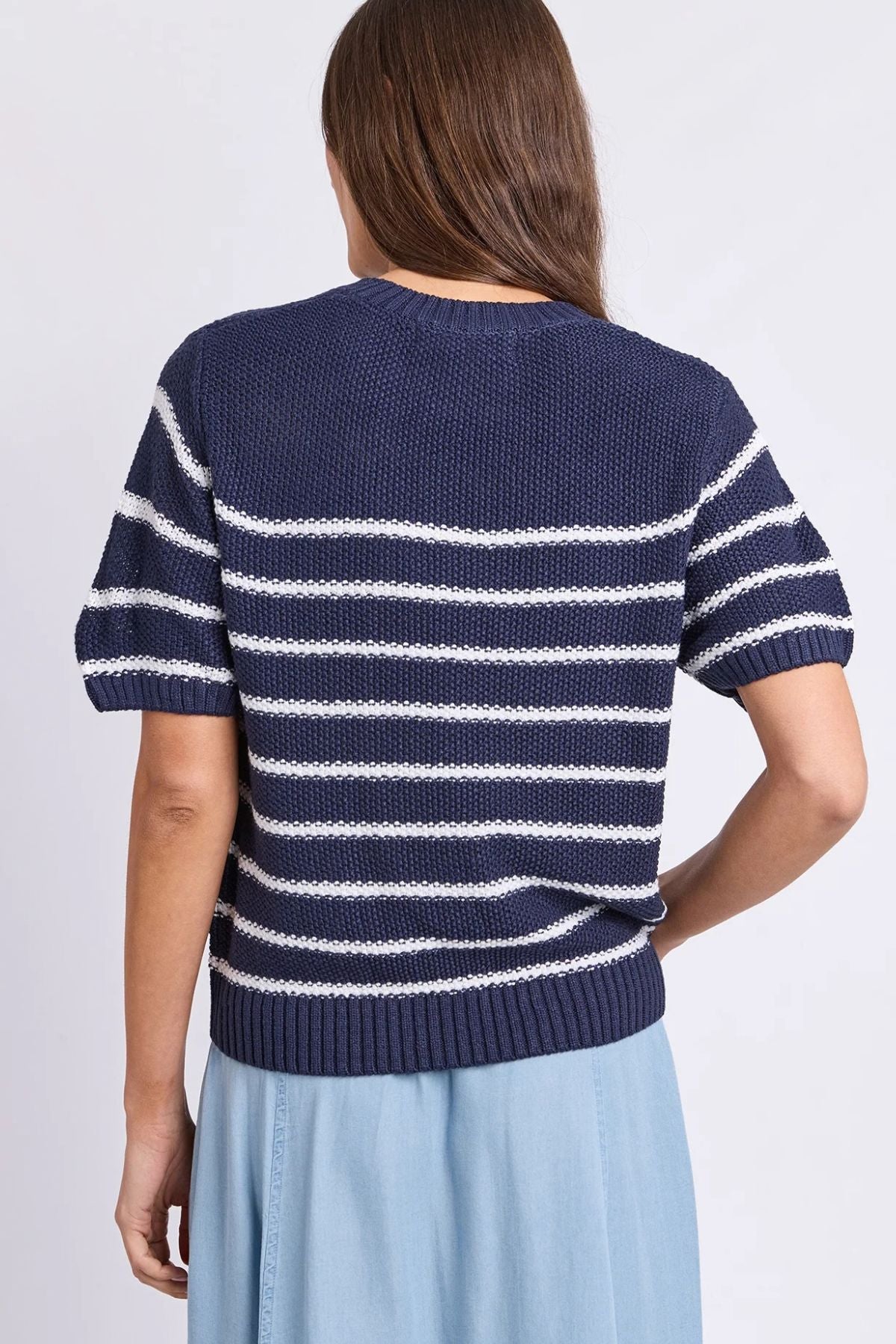 Foxwood Blair Stripe Short Sleeve Knit