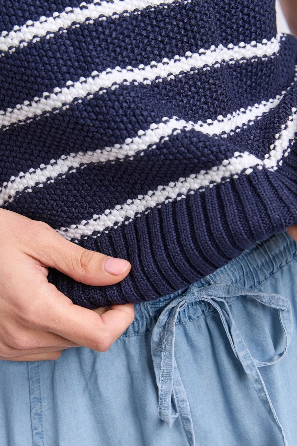 Foxwood Blair Stripe Short Sleeve Knit