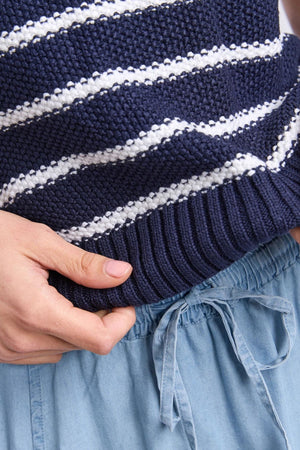 Foxwood Blair Stripe Short Sleeve Knit