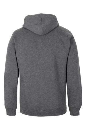 The JBs Fleecy Hoodie, shown from the back in plain dark gray, features long sleeves and a hood. Made from soft fabric with a simple, logo-free design, it's ideal for casual wear.