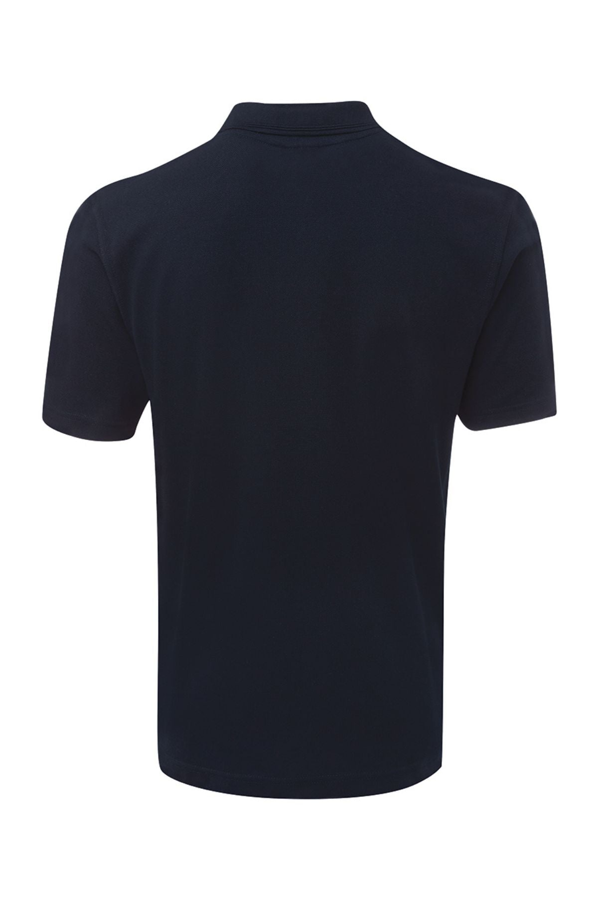 Back view of a plain black JBs Pocket Polo shirt, regular fit with a collar and short sleeves, shown on a white background. No visible logos or designs.
