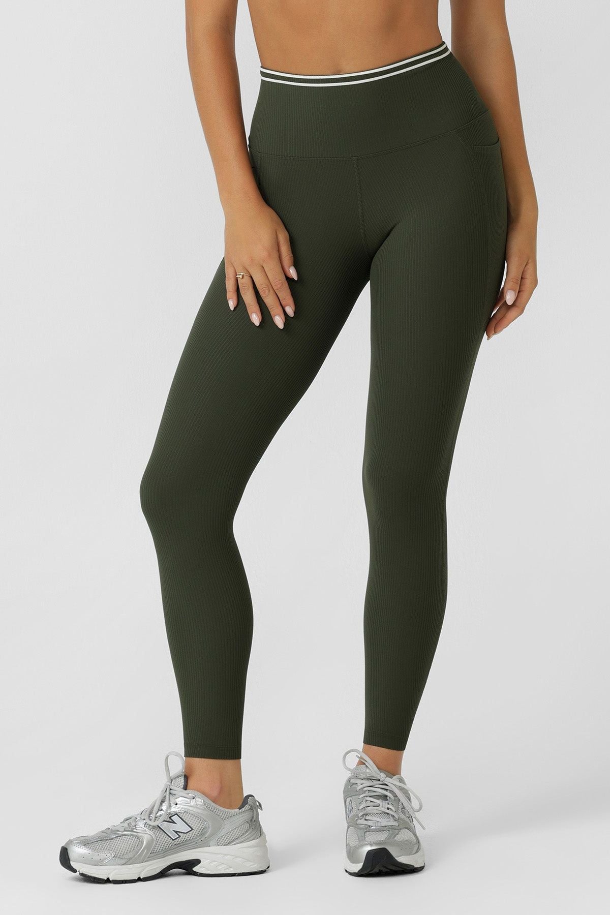 Lorna Jane Iconic Luxe Active Rib Ankle Biter Leggings