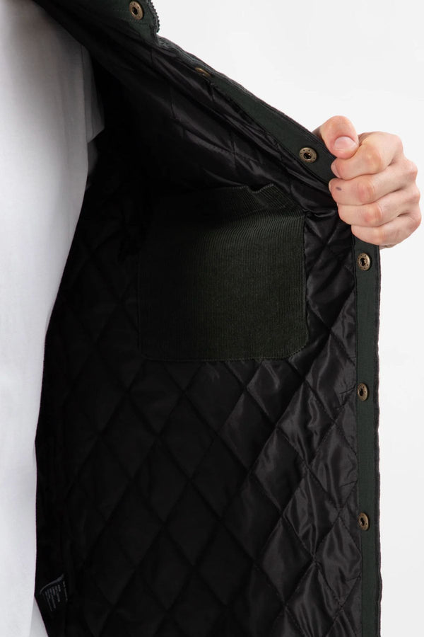 Mr Simple Quilted Cord Jacket - Pine - Mainstreet Clothing