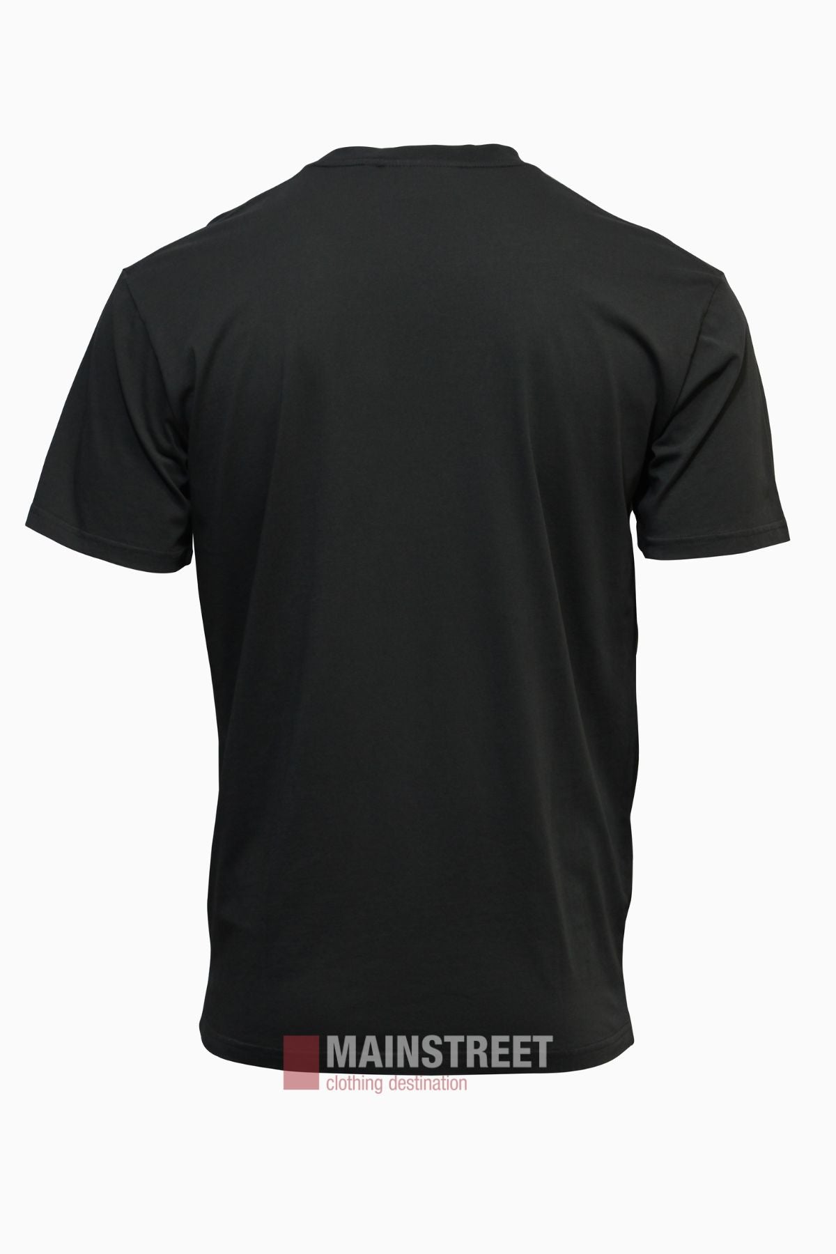 The Pilbara Oil Can T-Shirt, shown from the back on a white background, is a comfortable black cotton tee that blends classic style with regional pride.