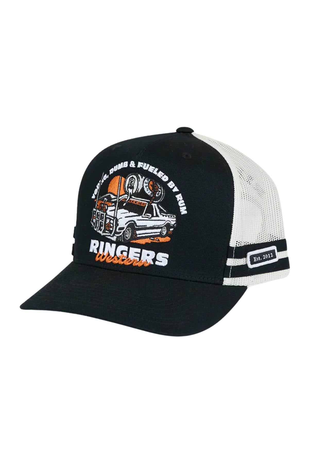 Ringers Western Rum Runner Trucker Cap Black Mainstreet Clothing