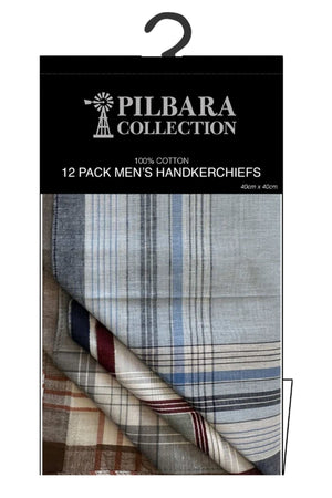 Pilbara Cotton Handkerchiefs 12 Pack