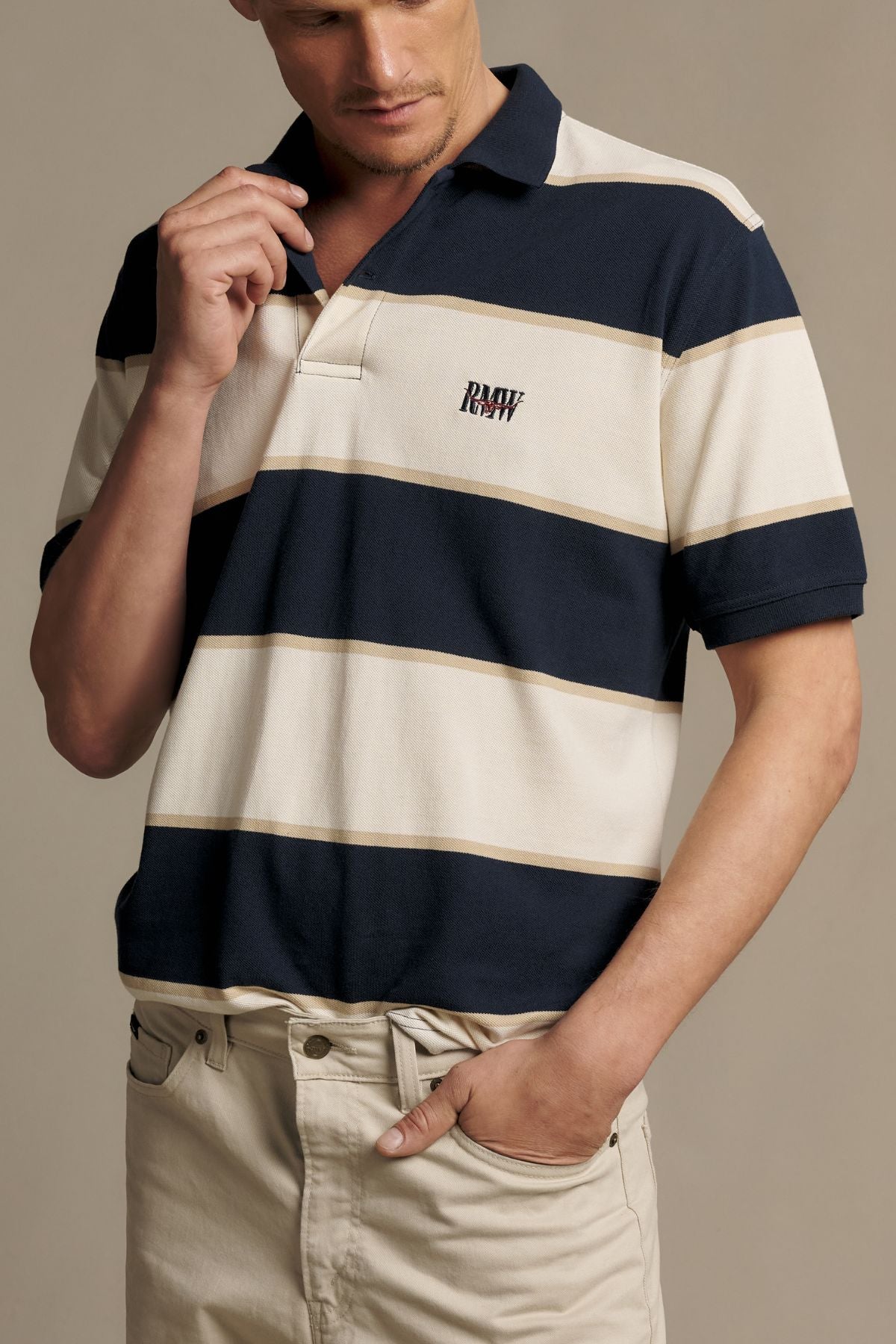 RM Williams Balmain Stripe Polo
