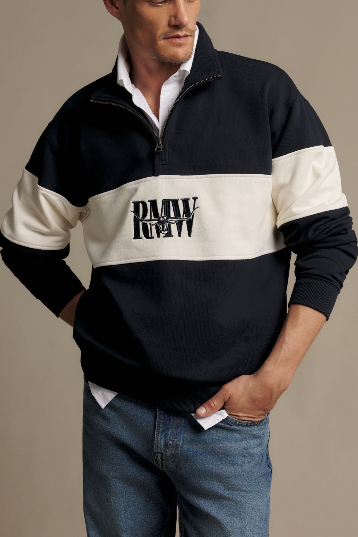 RM Williams Heritage 1/4 Zip Sweatshirt