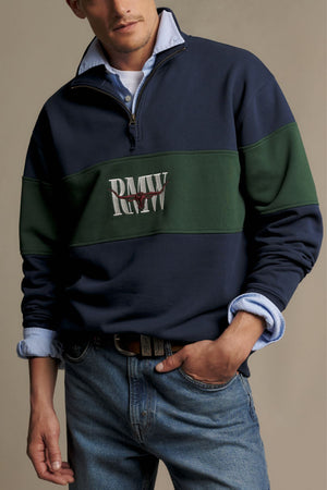 RM Williams Heritage Panel 1/4 Zip Sweatshirt