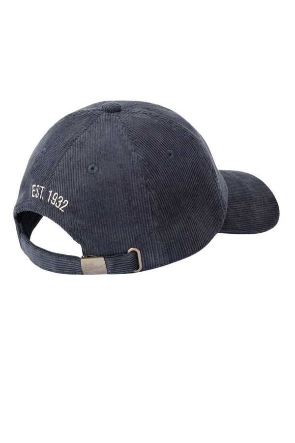RM Williams Script Longhorn Cord Cap - Slate - Mainstreet Clothing