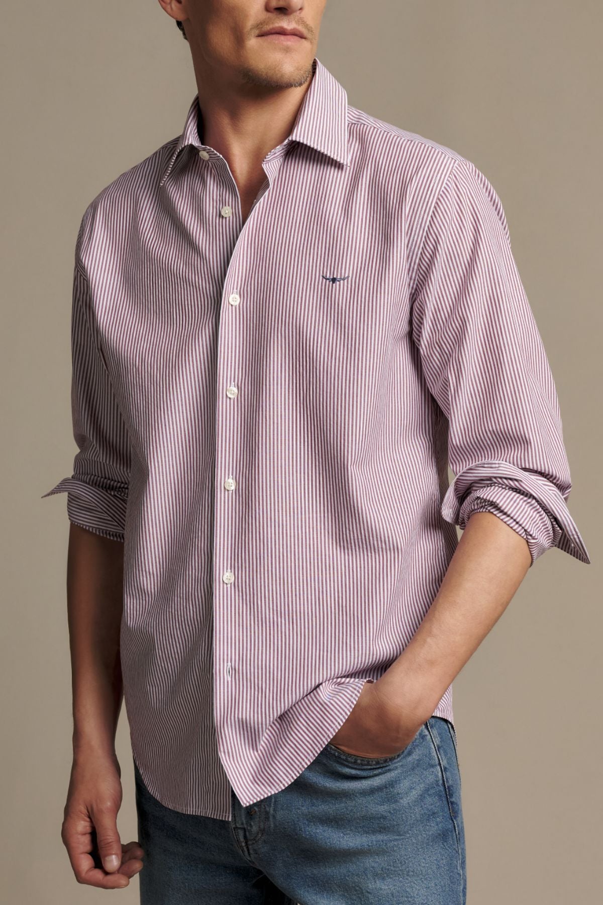 RM Williams Sommers Poplin Stripe Shirt